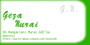 geza murai business card